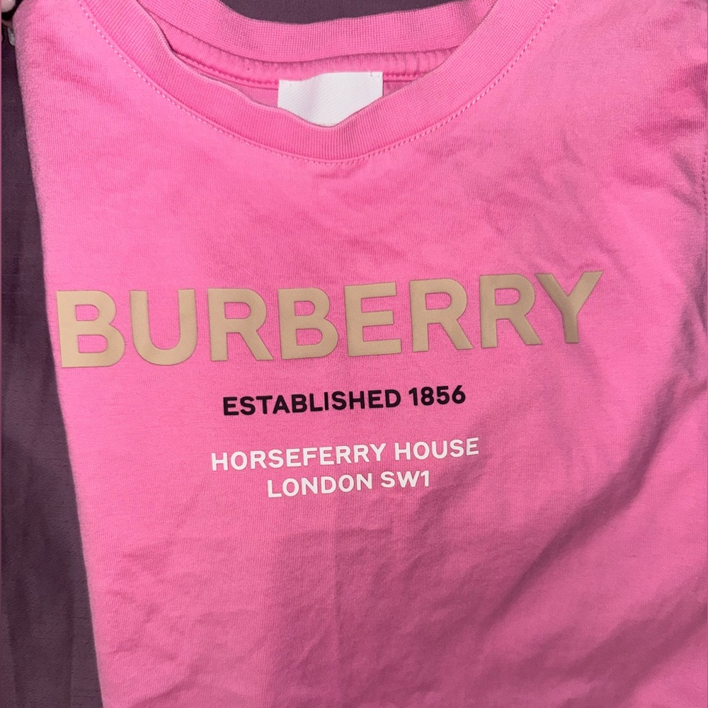 Girls pink Burberry shirt size 6